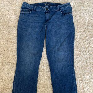 Lee women's blue jeans regular fit straight leg mid rise size 18w